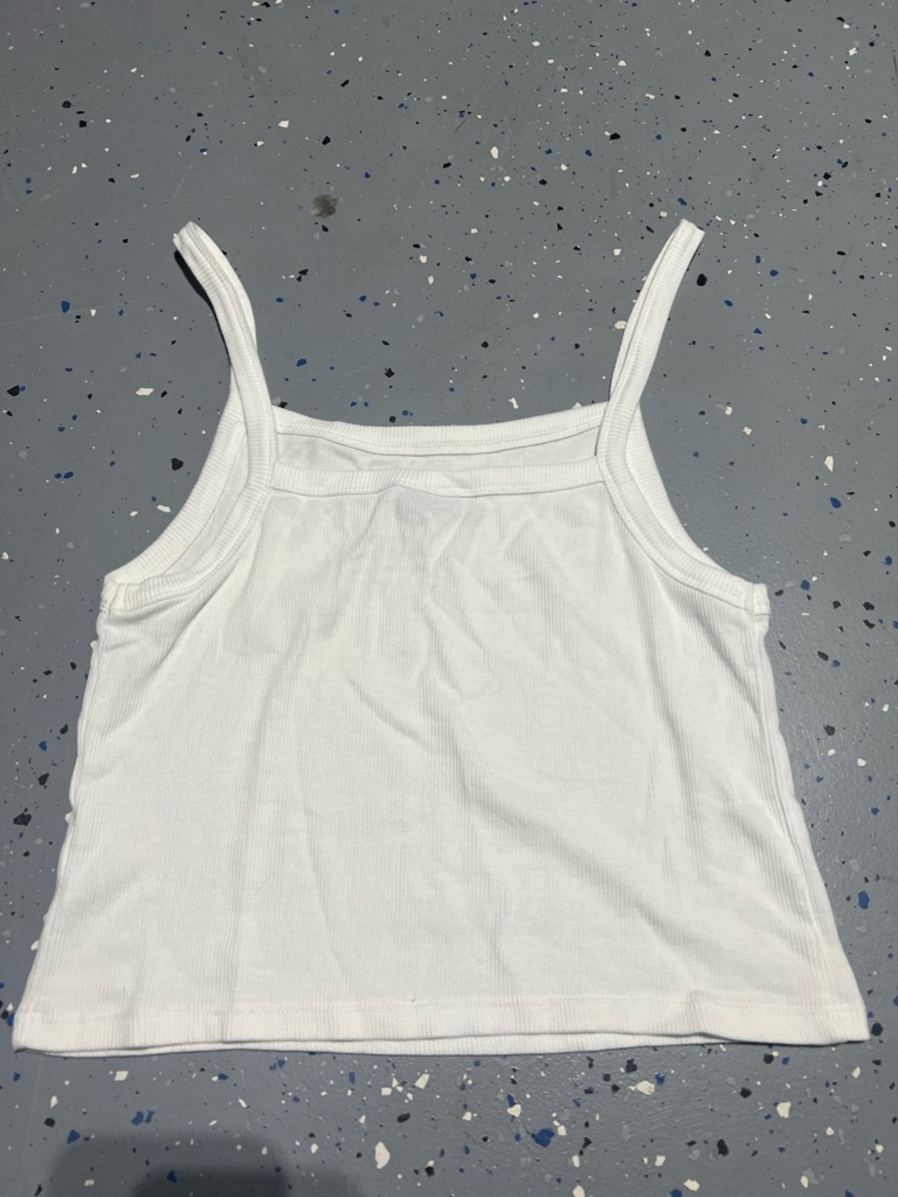 Topshop White Ribbed Tank - Picture 2 of 3